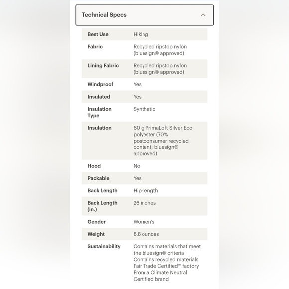 REI Coop Flash Insulated Vest Rustic Gold Women's Medium - Picture 9 of 9